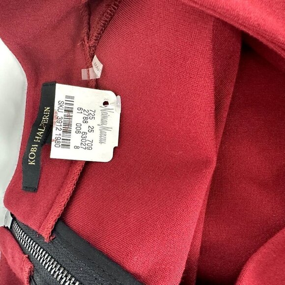 NWT Kobi Halperin Red Long Sleeve Stretch Dress Size 6 - Picture 7 of 16